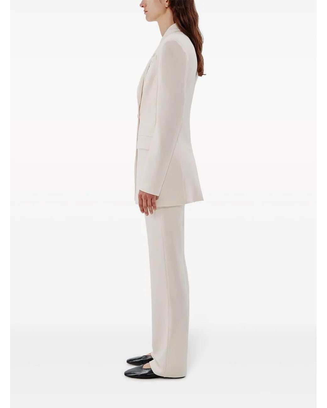Another Tomorrow White Everday Jersey Blazer