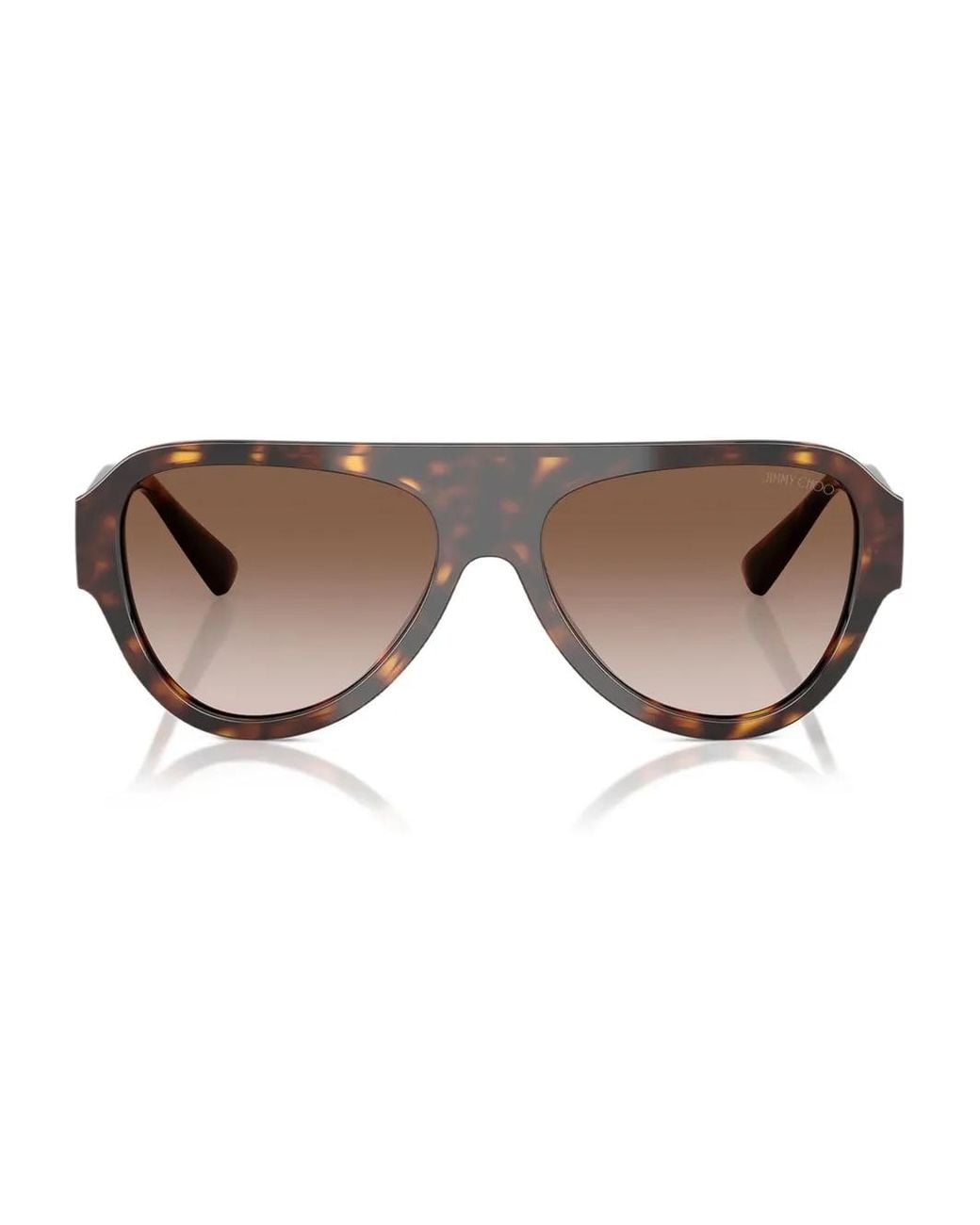 Jimmy Choo Brown Tortoiseshell Pilot Sunglasses