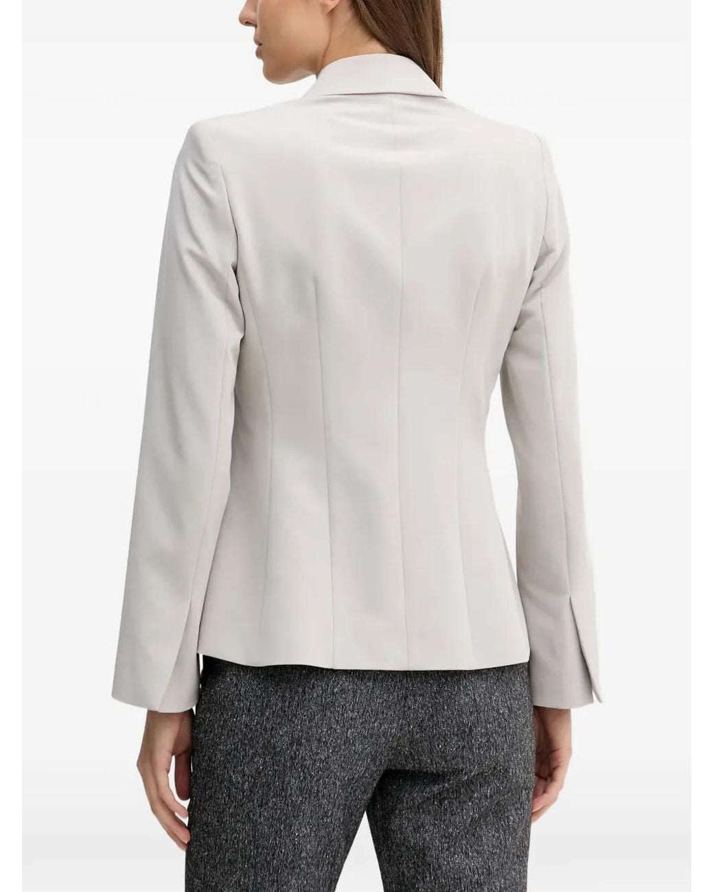 Sisley White Button-Up Blazer
