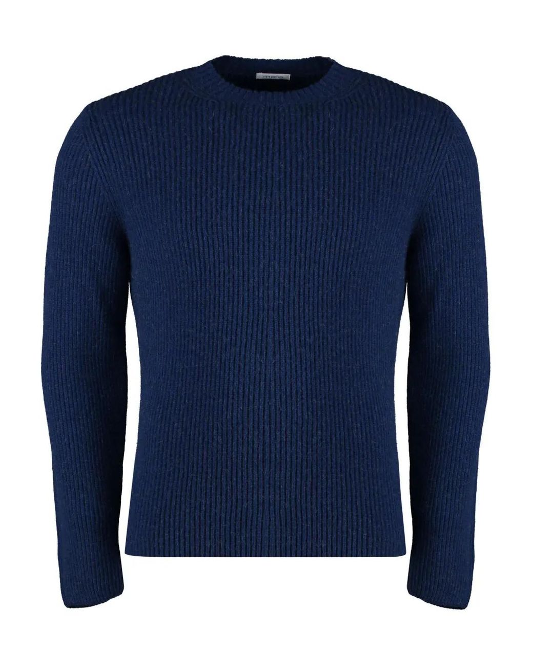 Malo Blue Crew-Neck Camel Sweater for men
