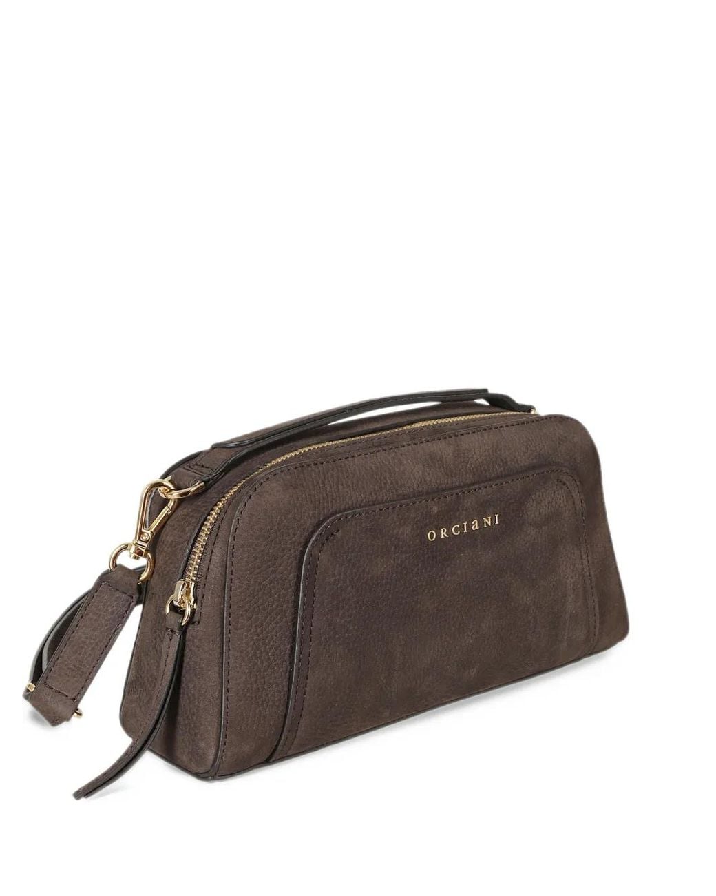 Orciani Brown The Address 26 Soft Logo-Plaque Tote Bag