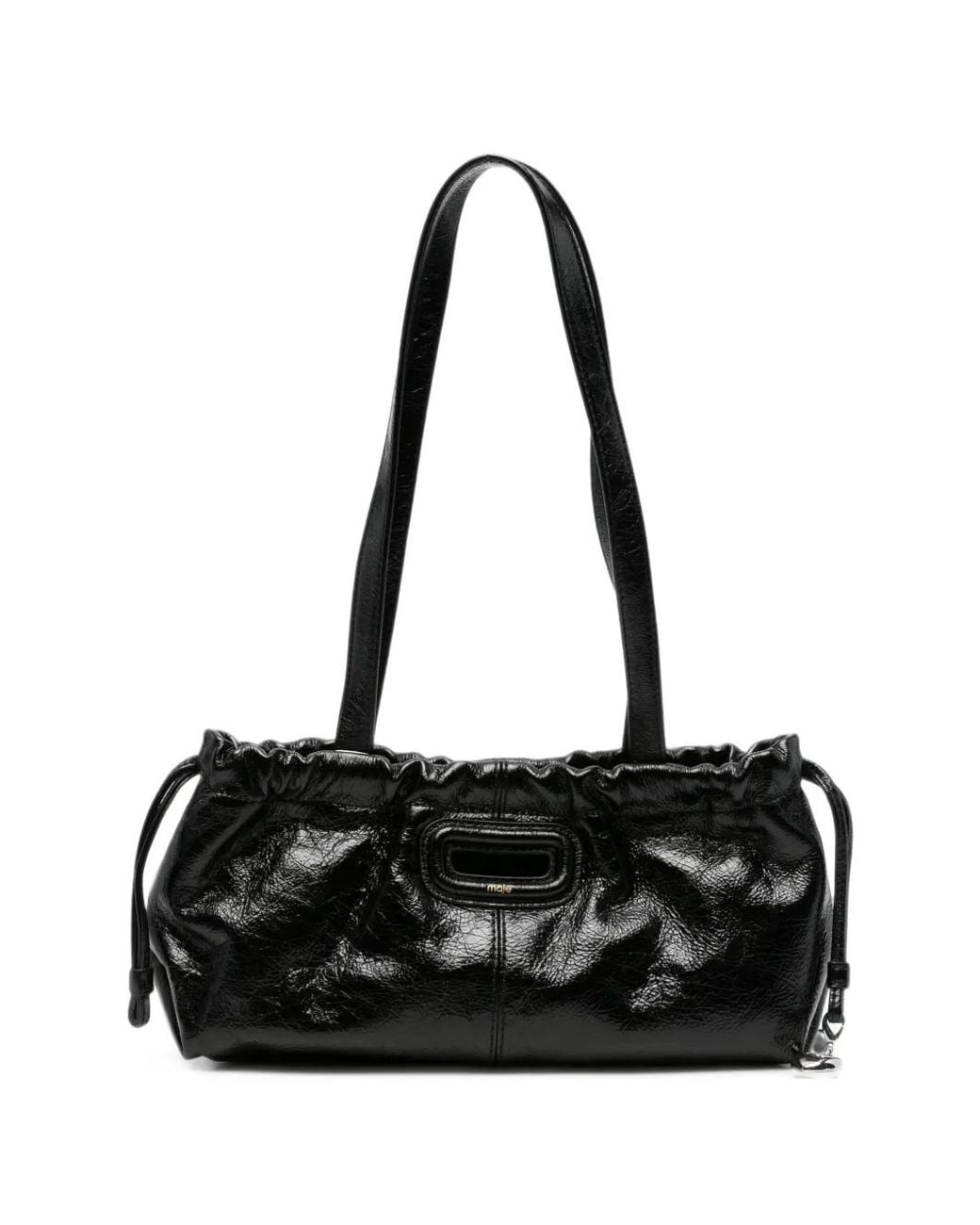Maje Black Crackled Leather Miss M Bag