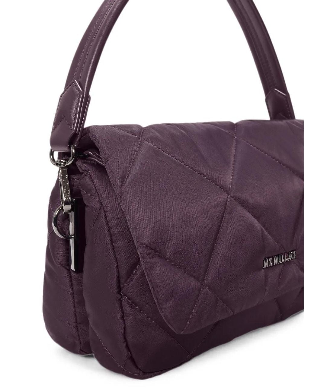 MZ Wallace Purple Madison Quilted Cross Body Bag