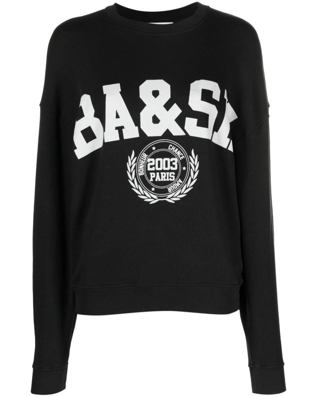Ba&sh Logo-print Cotton Sweatshirt in Black