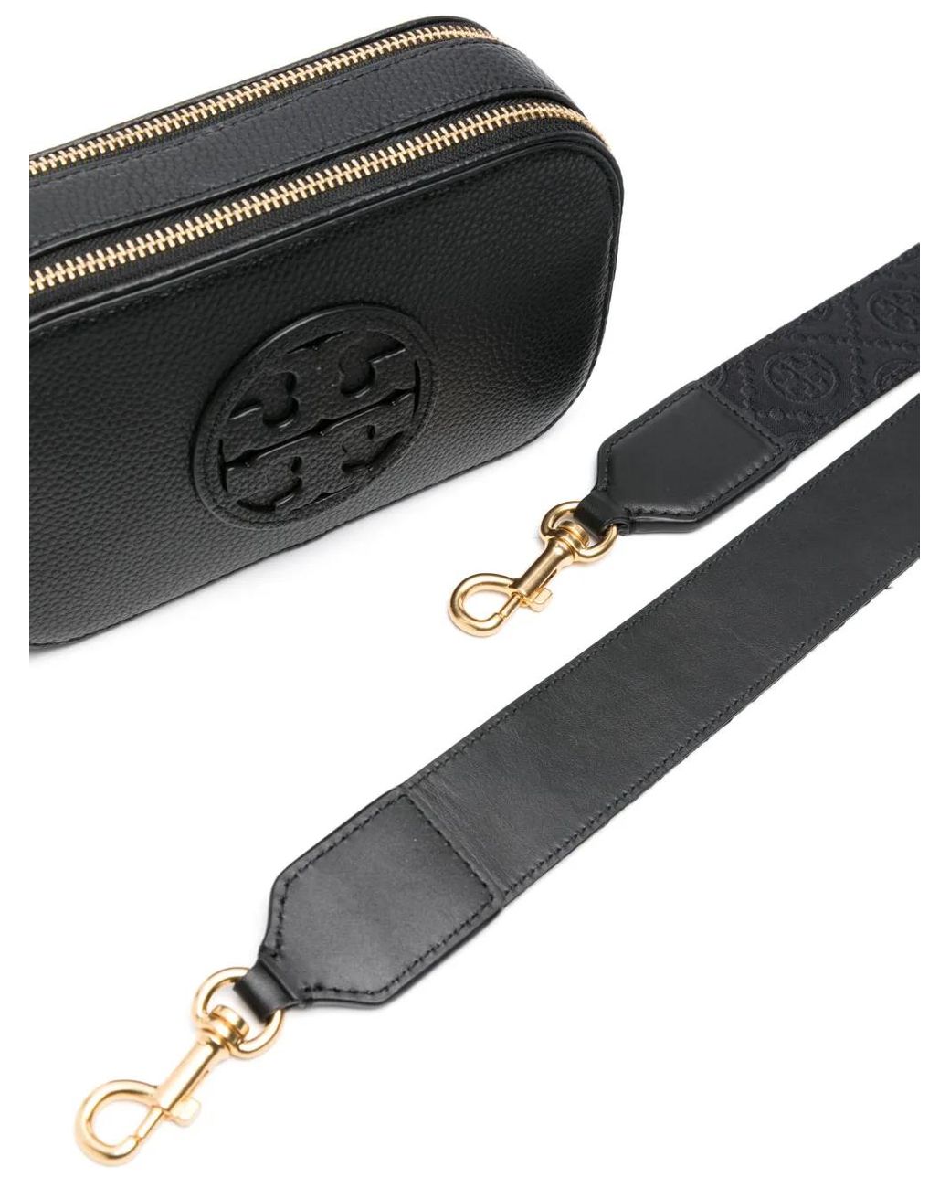 Tory Burch Black Small Miller Leather Crossbody Bag