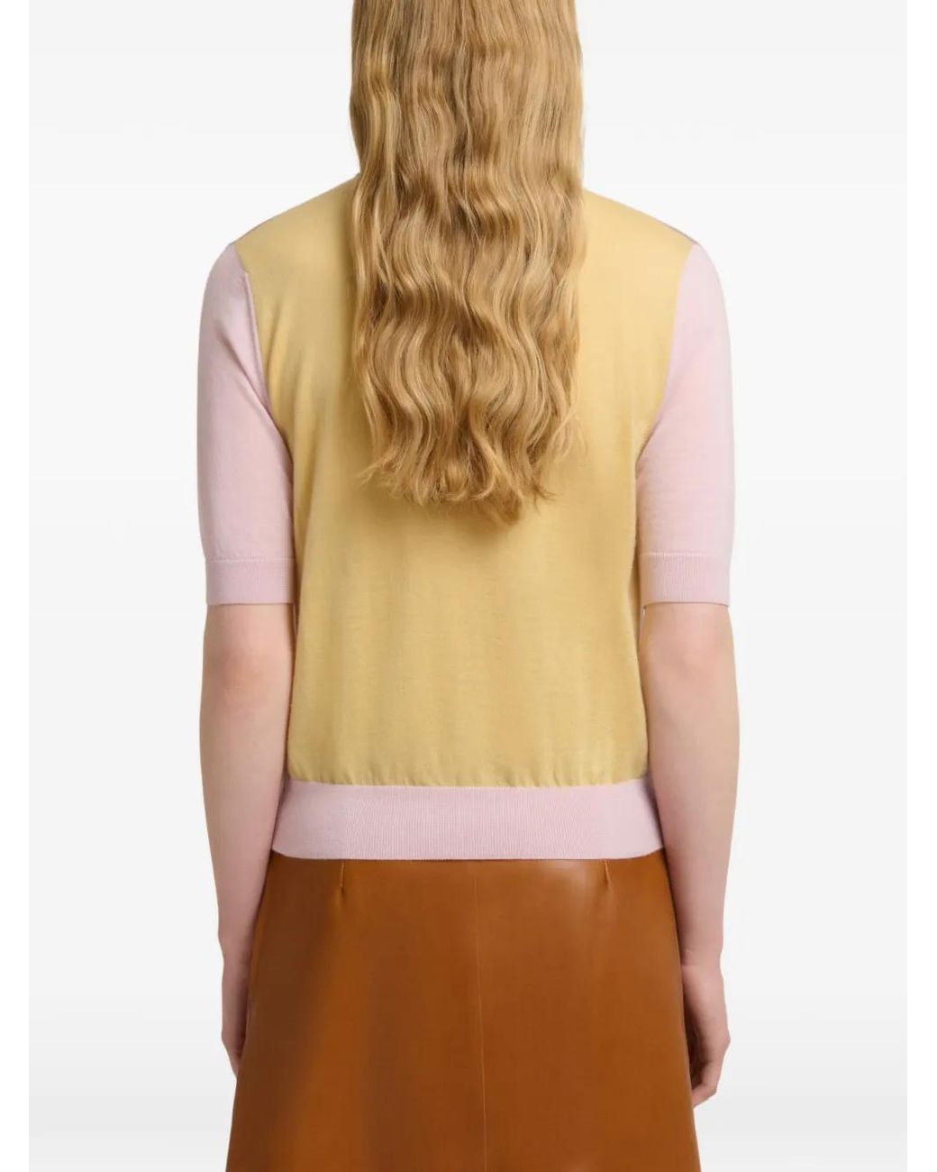 Marni Red Colour-Block Striped Shirt