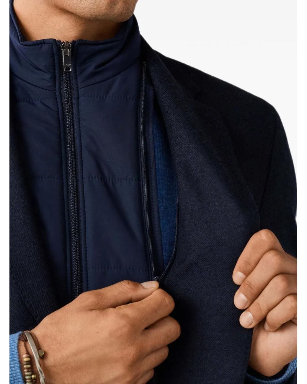 Hackett Blue Single-Breasted Blazer for men