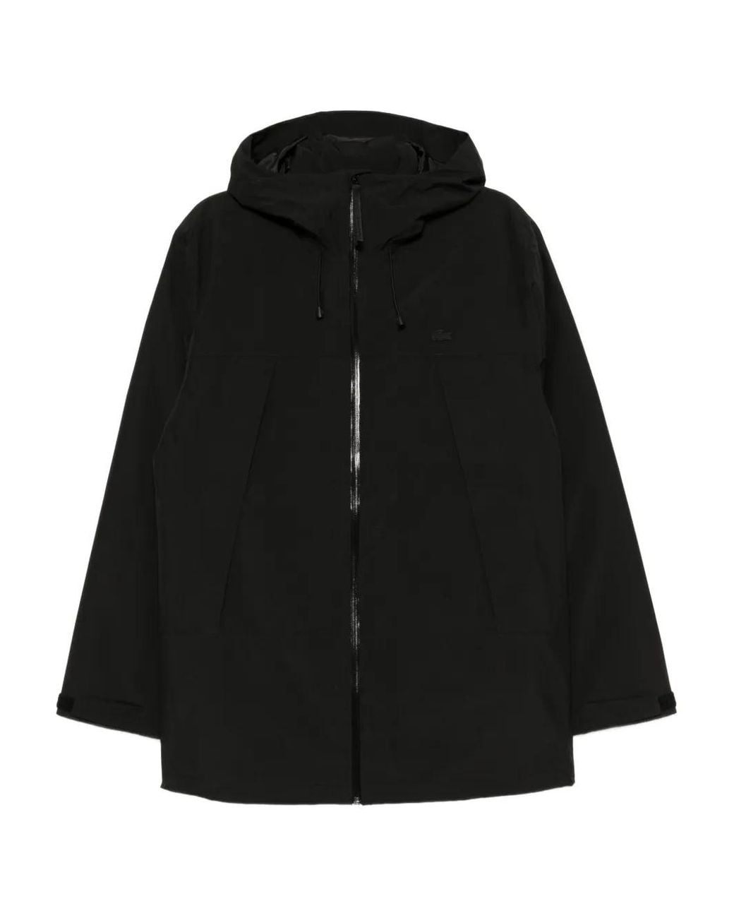 Lacoste Black Water-Repellent Padded Parka for men