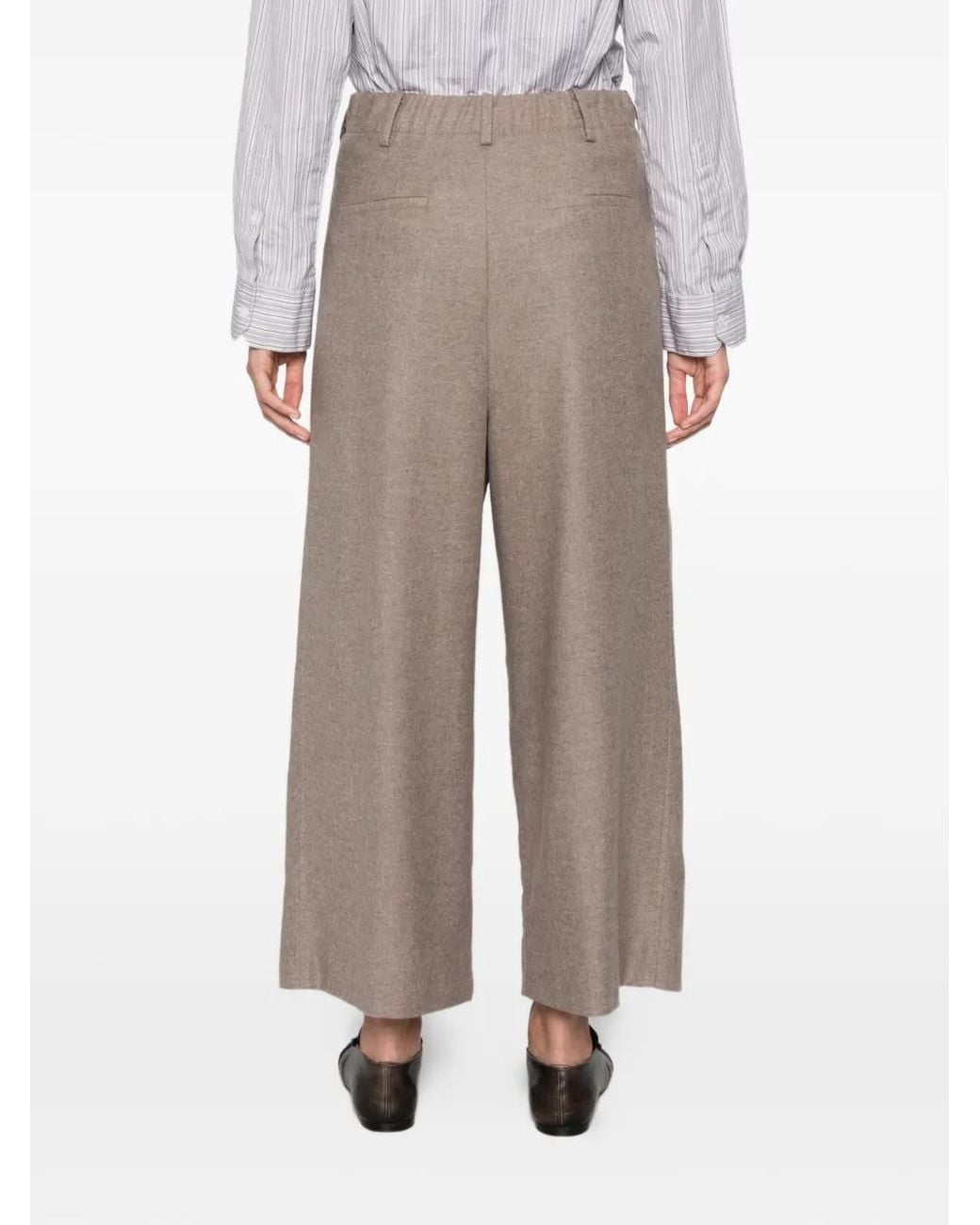 Susanne Bommer Gray Wide-Leg Trousers
