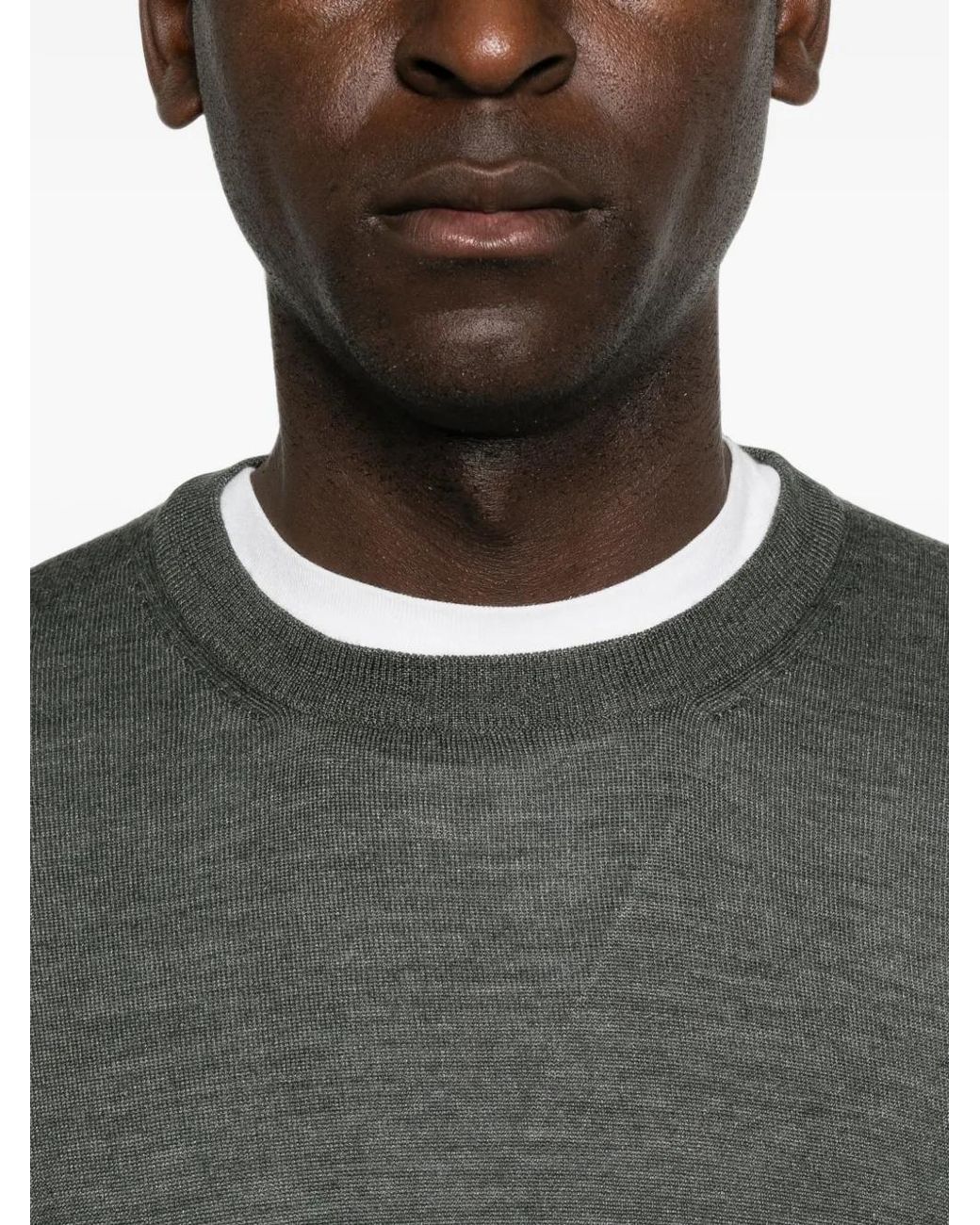 Barba Napoli Gray Pull À Encolure Ronde for men