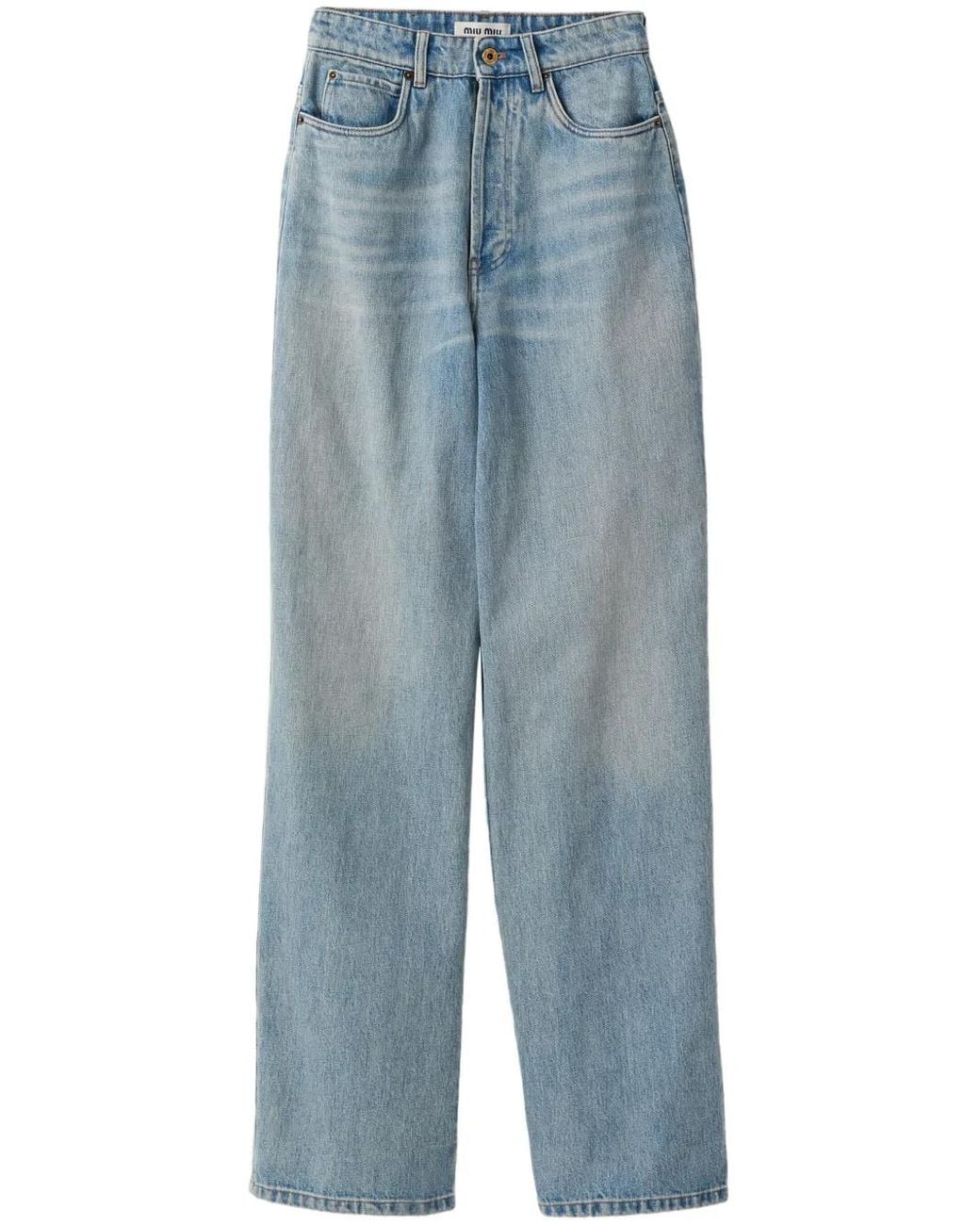 Vaqueros Anchos Miu Miu de color Blue