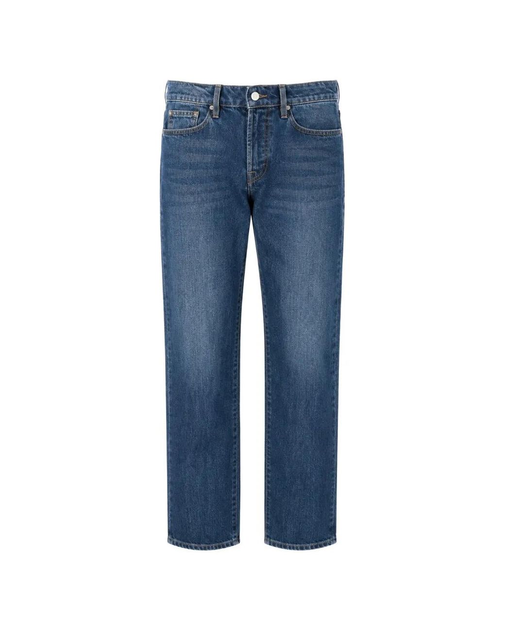 Paul Smith Blue Organic Authentic Faded-Effect Straight-Leg Jeans for men