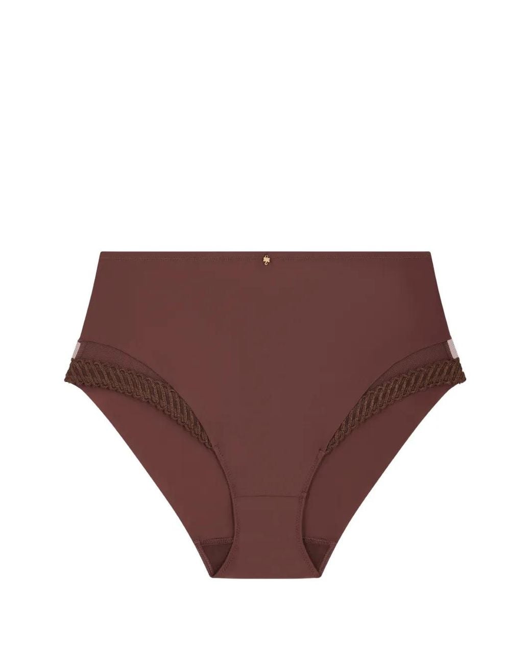 Aubade Brown Sheer Emotion High-Waist Briefs