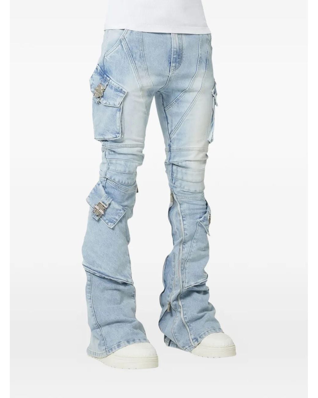 GUAPI Blue Ops Cargo Jeans for men
