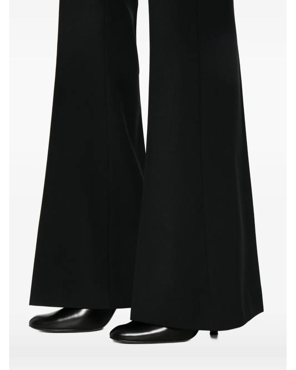 Sportmax Black Pressed-Crease Flared Trousers