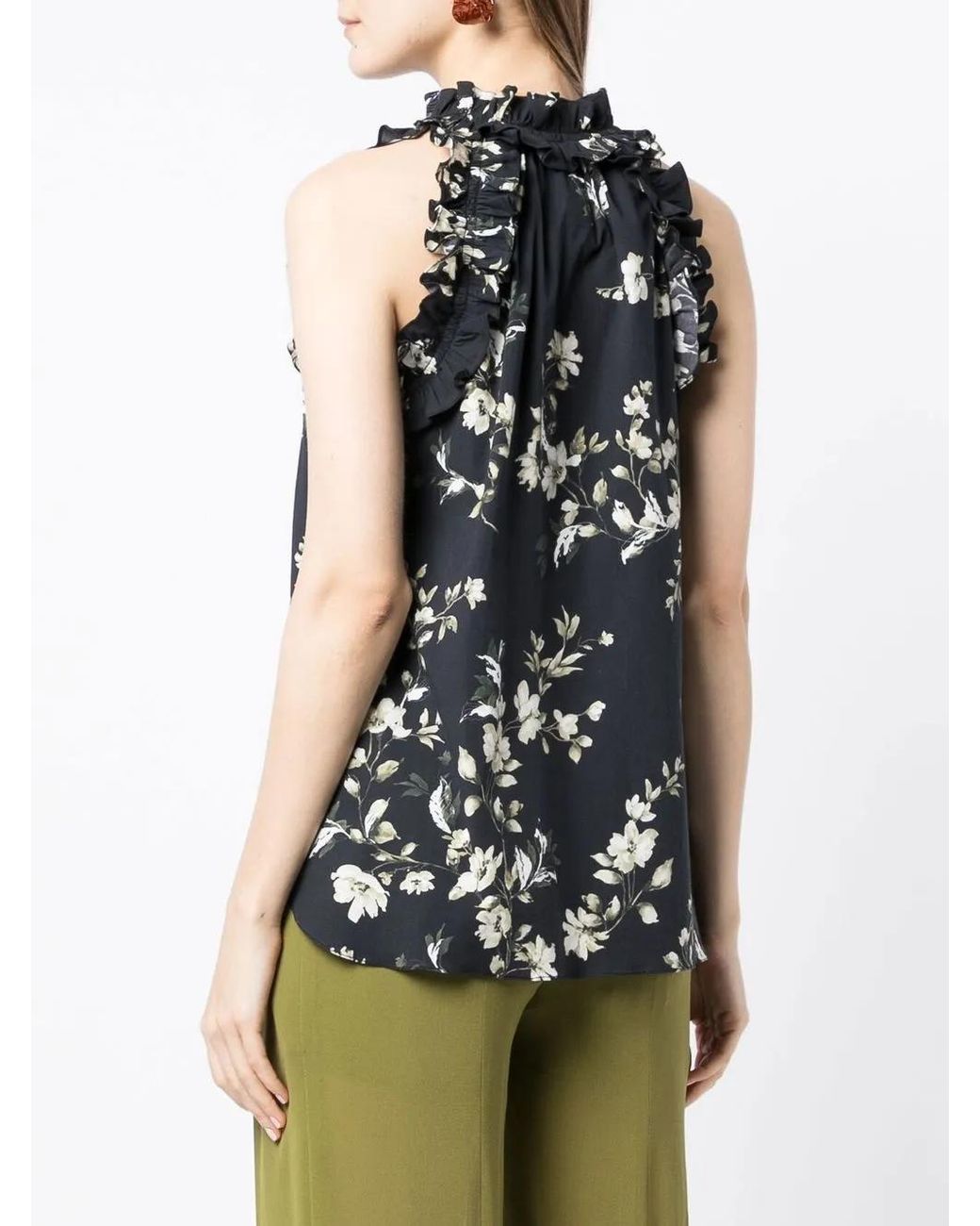 Bambah Black Josephine Floral-Print Blouse