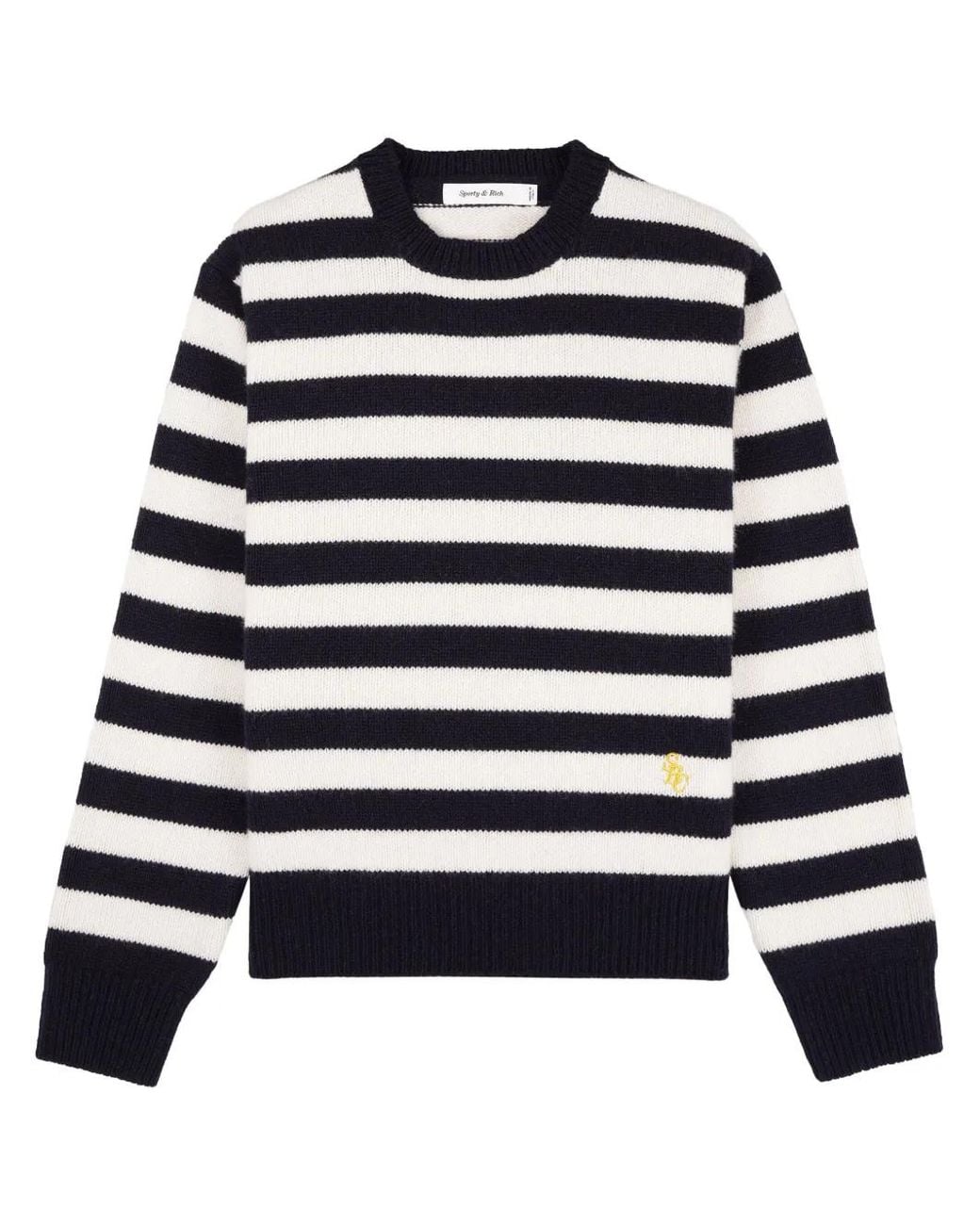 Sporty & Rich Blue Striped Wool Jumper
