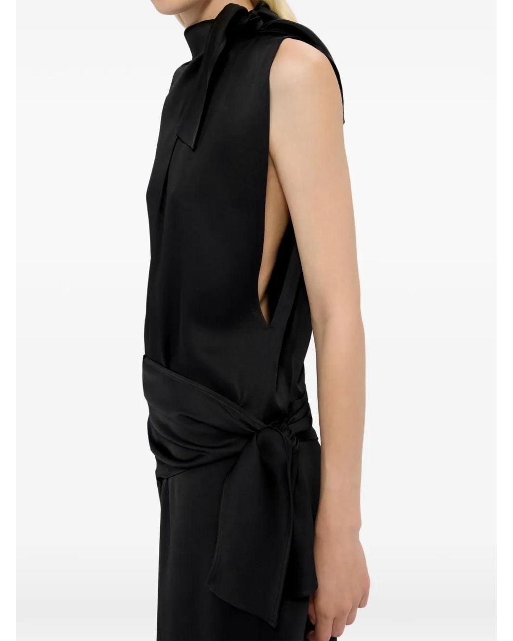 Abito Midi Con Fiocco di MSGM in Black