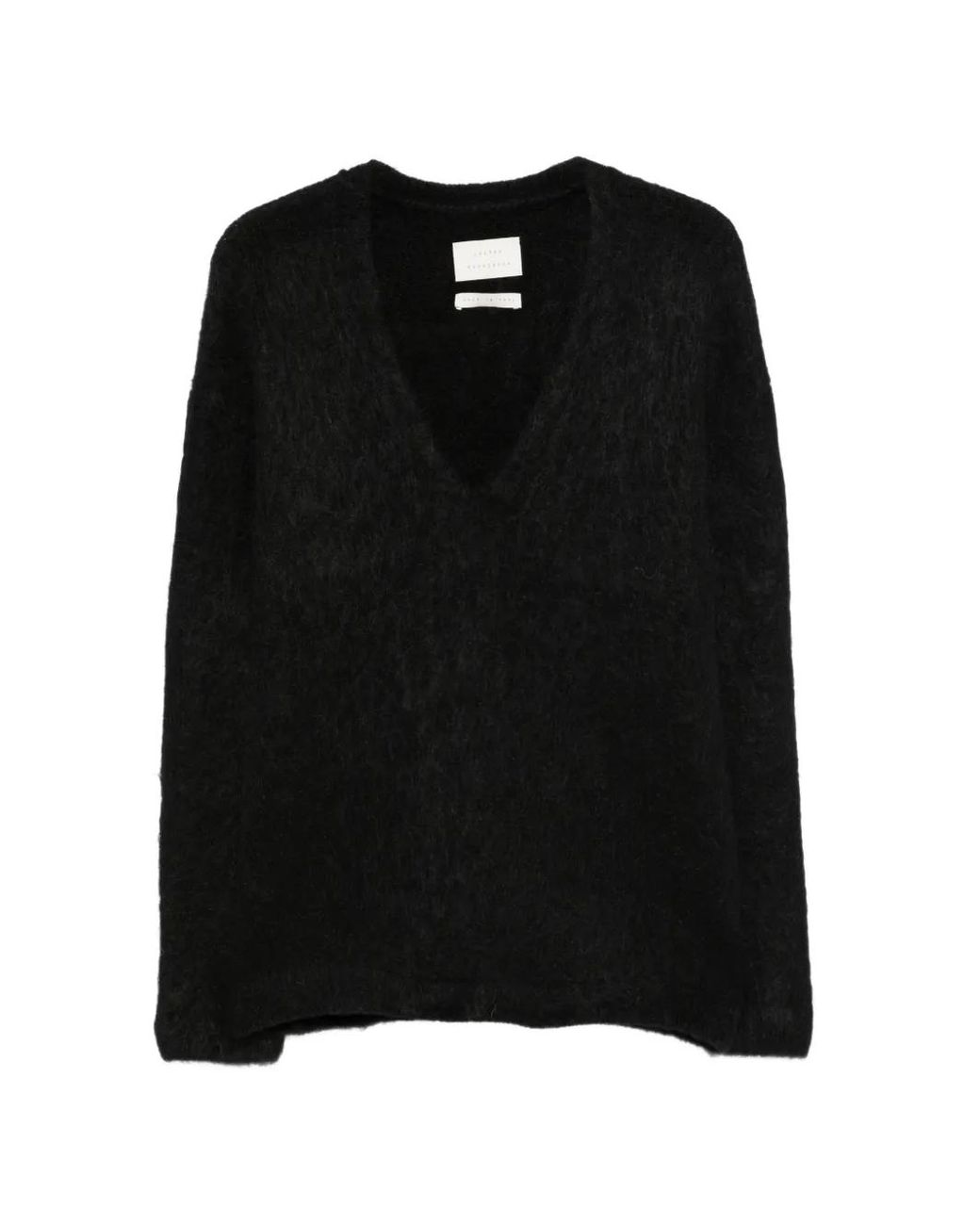 Lauren Manoogian Black V-Neck Knitted Sweater
