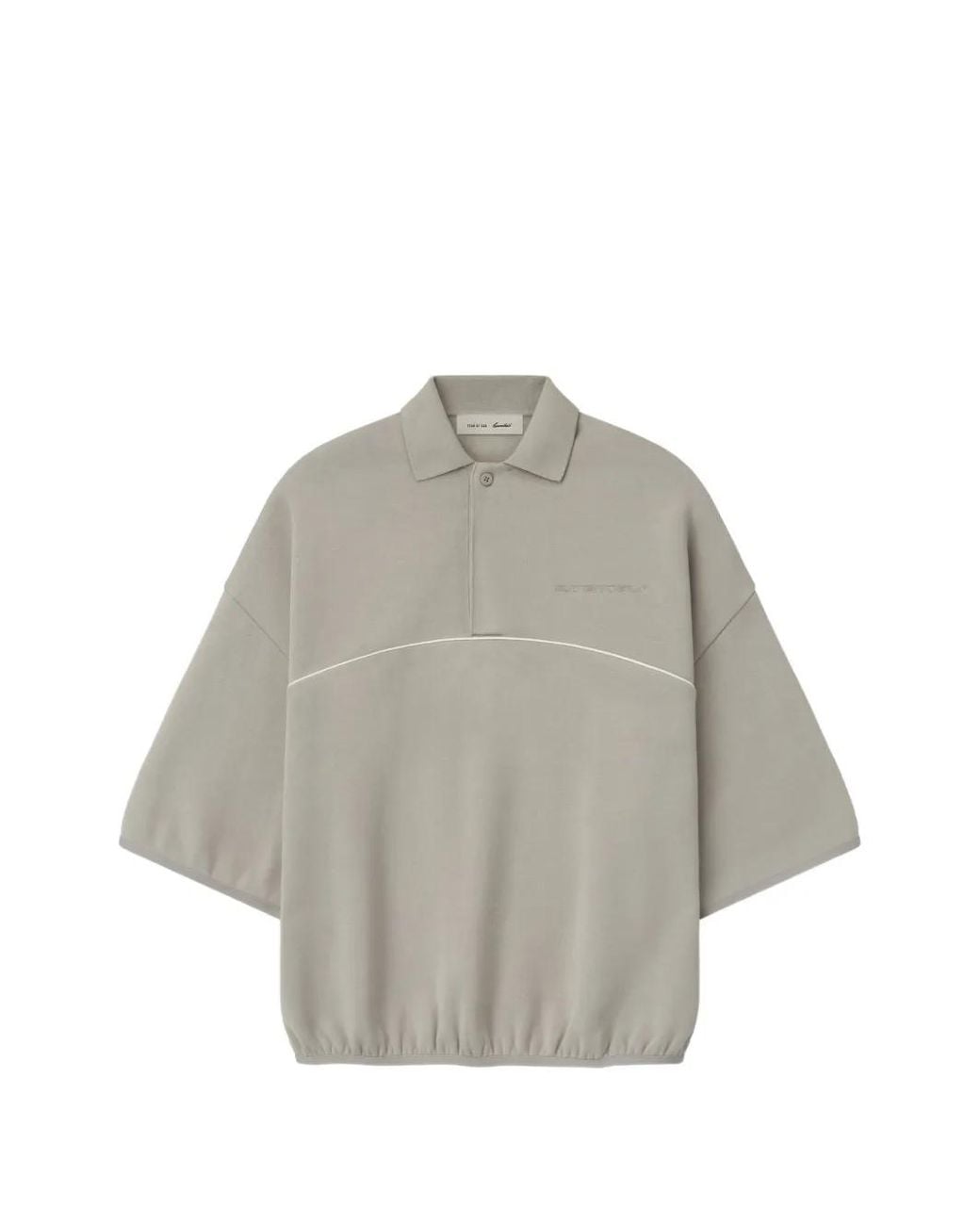 Fear Of God Gray Active Trace Logo-Print Piping-Detail Sweater for men
