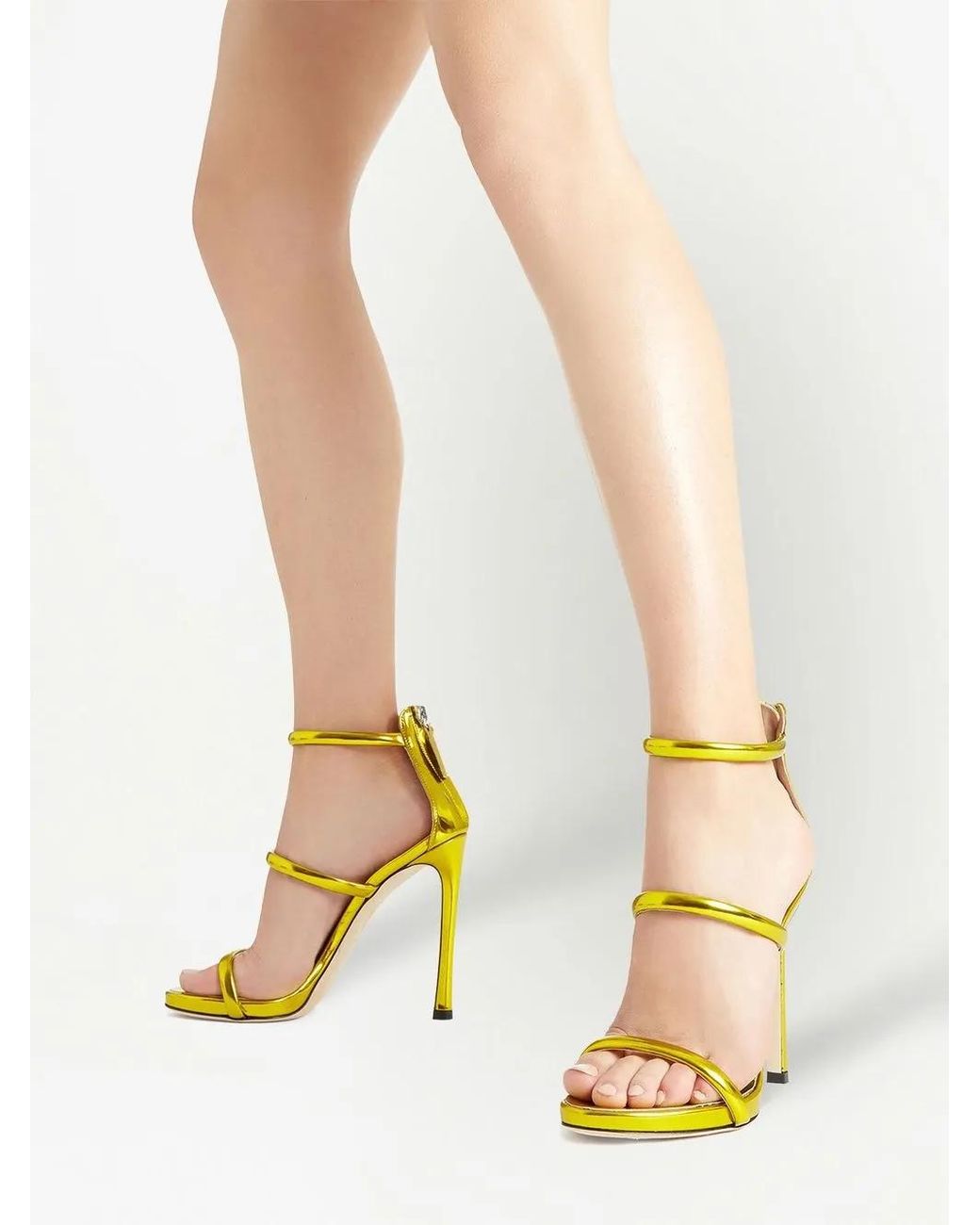 Giuseppe Zanotti Yellow South 115 Mm Sandals
