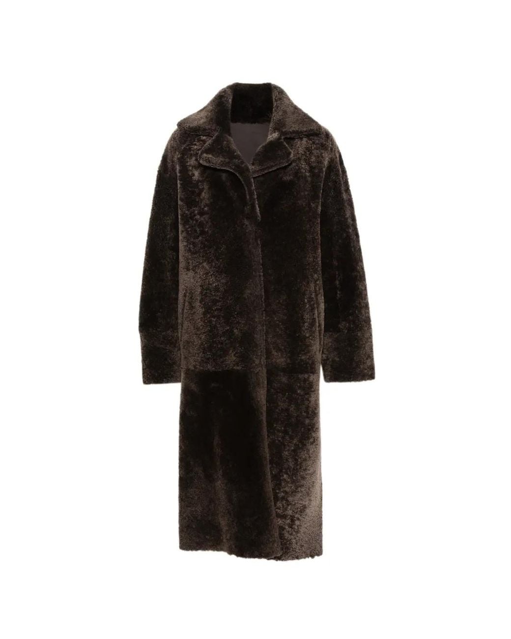Arma Black Ines Faux-Fur Coat
