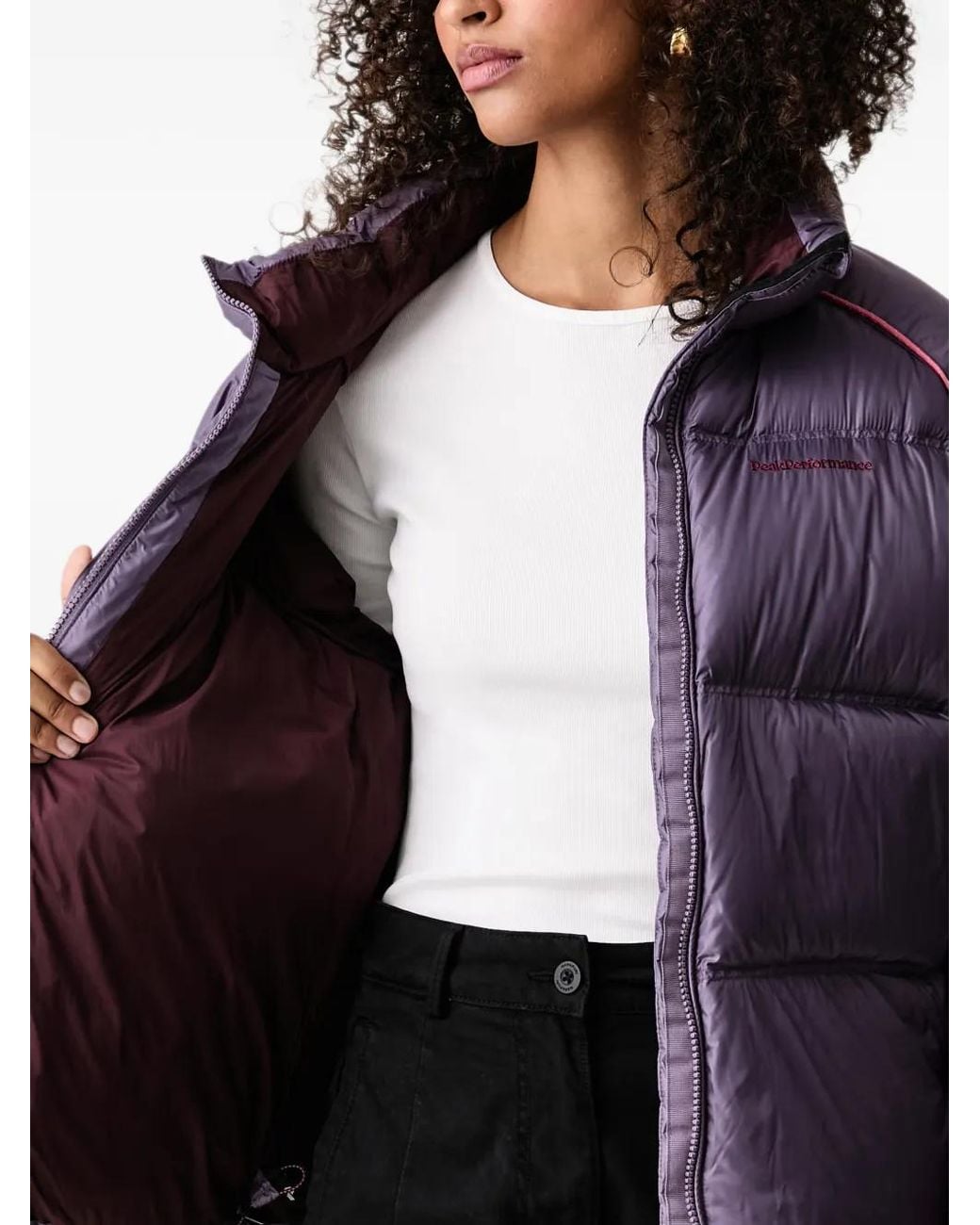 Peak Performance Purple Quilted Down Jacket