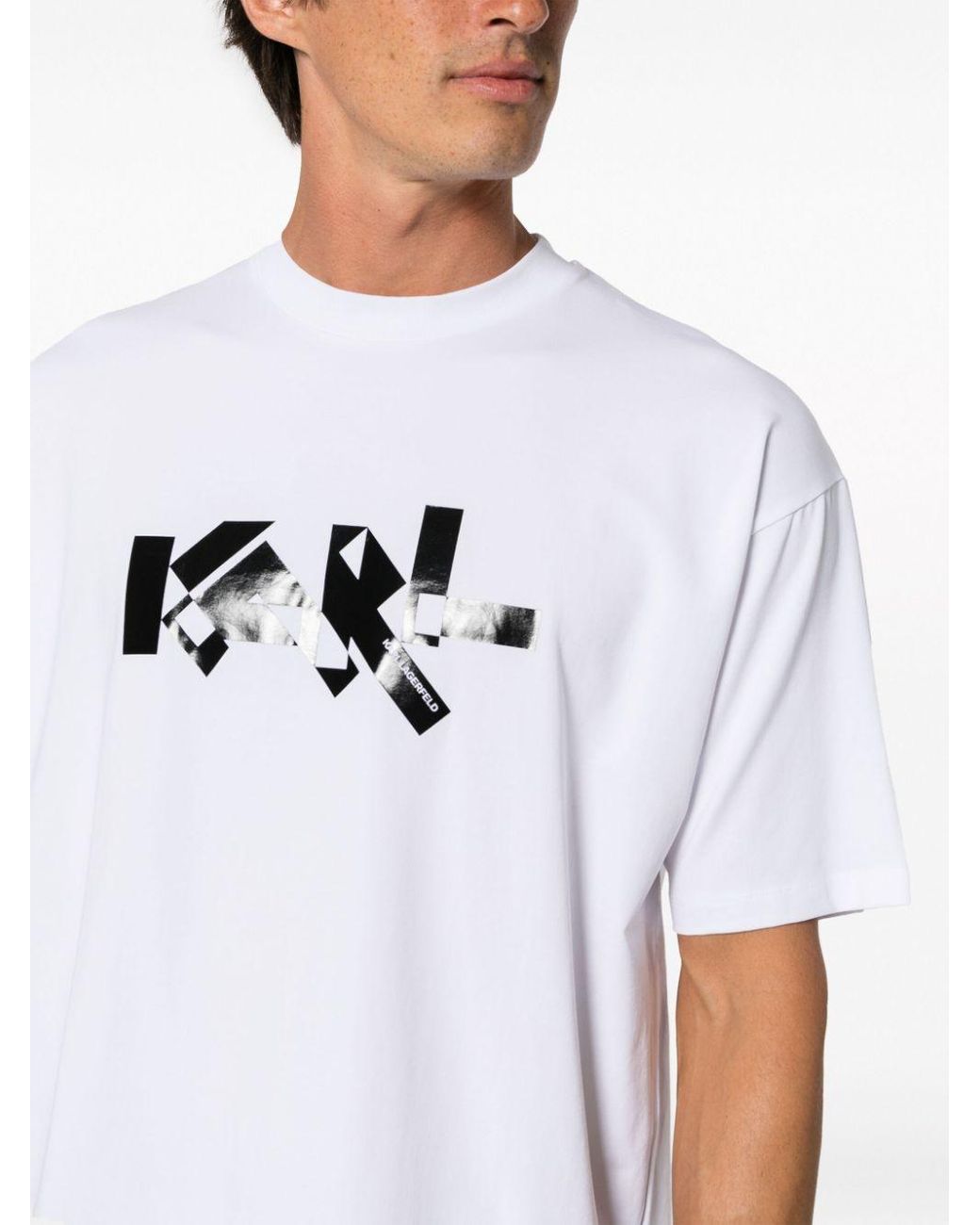 Karl Lagerfeld logo-print Cotton T-shirt - Farfetch