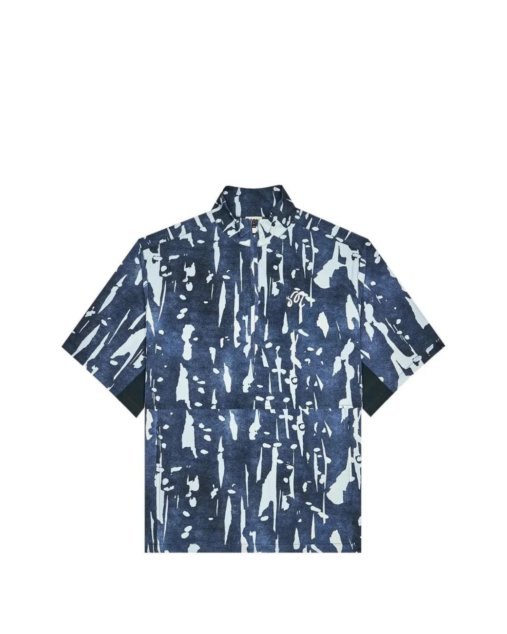 Malbon Golf Blue Pine Inkwash Jacket for men