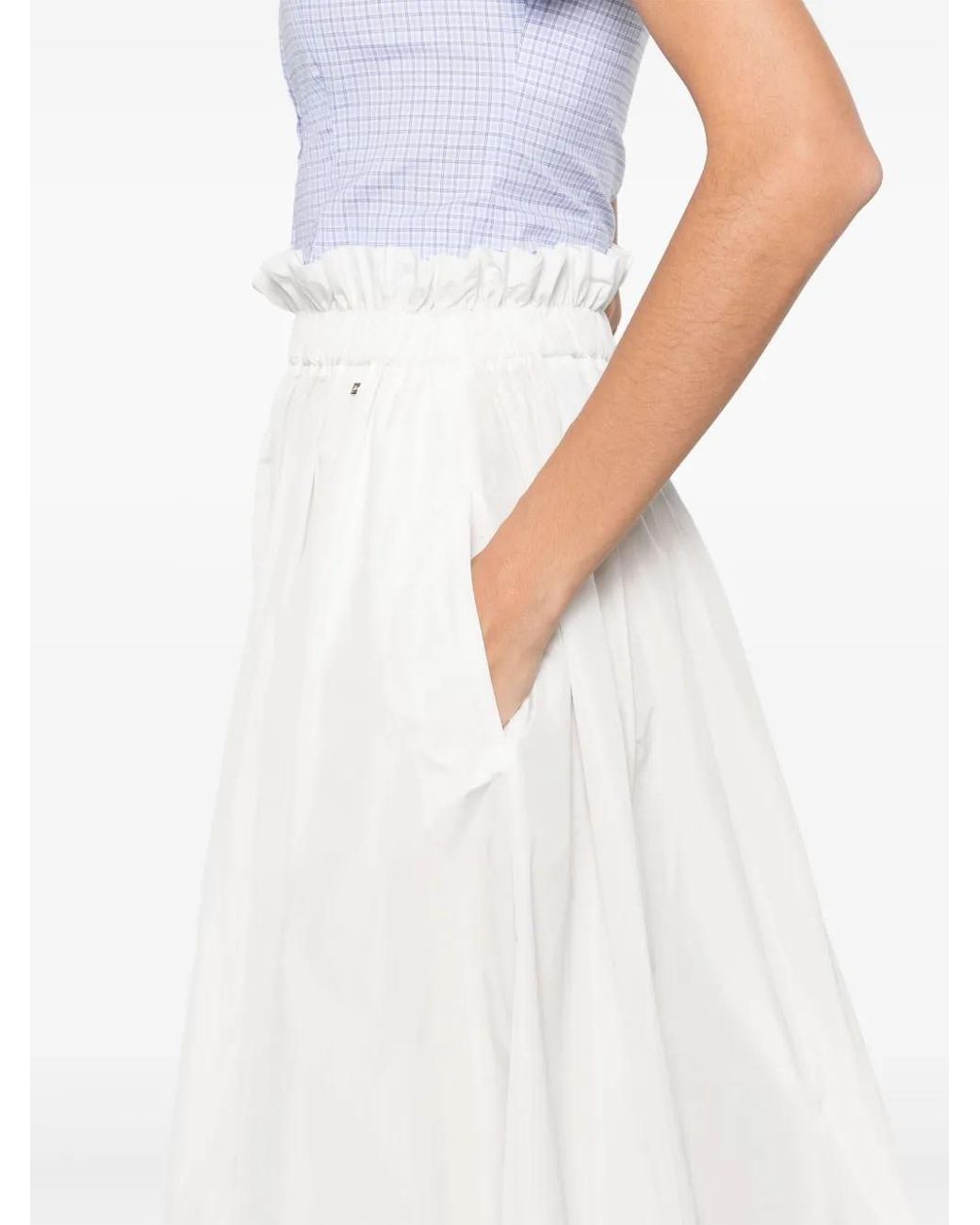 Herno White High-Waisted Skirt