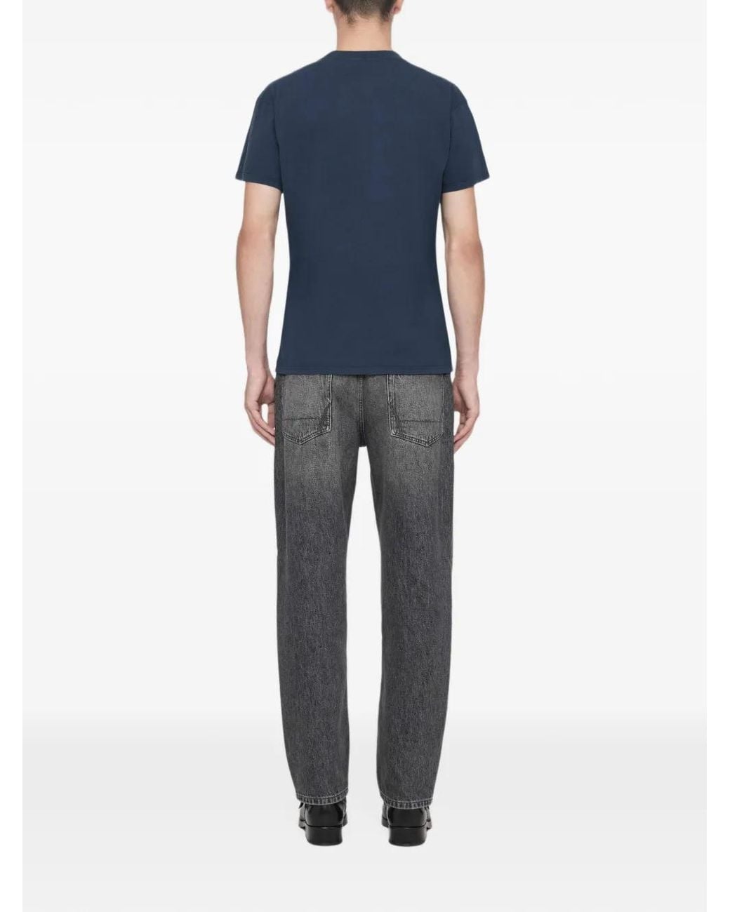 AllSaints Blue Ramskull Regular-Fit Graphic T-Shirt for men