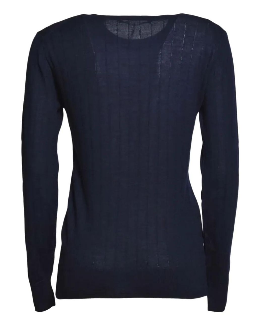 Tagliatore Blue Ribbed Sweater