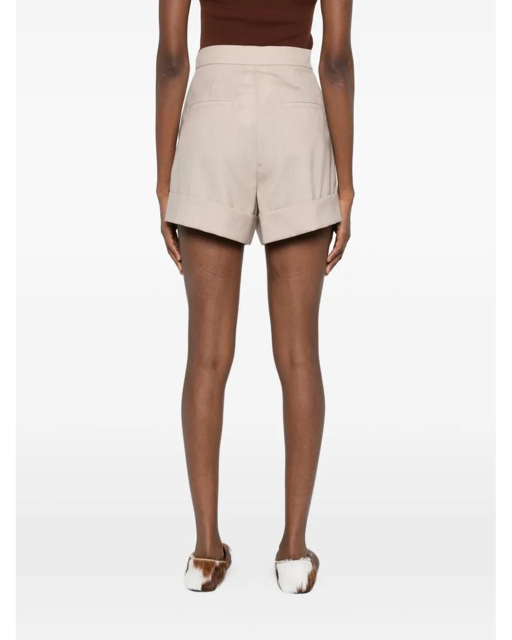 Max Mara Natural Wool Shorts