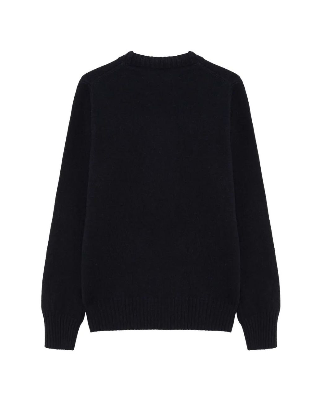 Alpha Studio Blue Ribbed-Trim Sweater for men