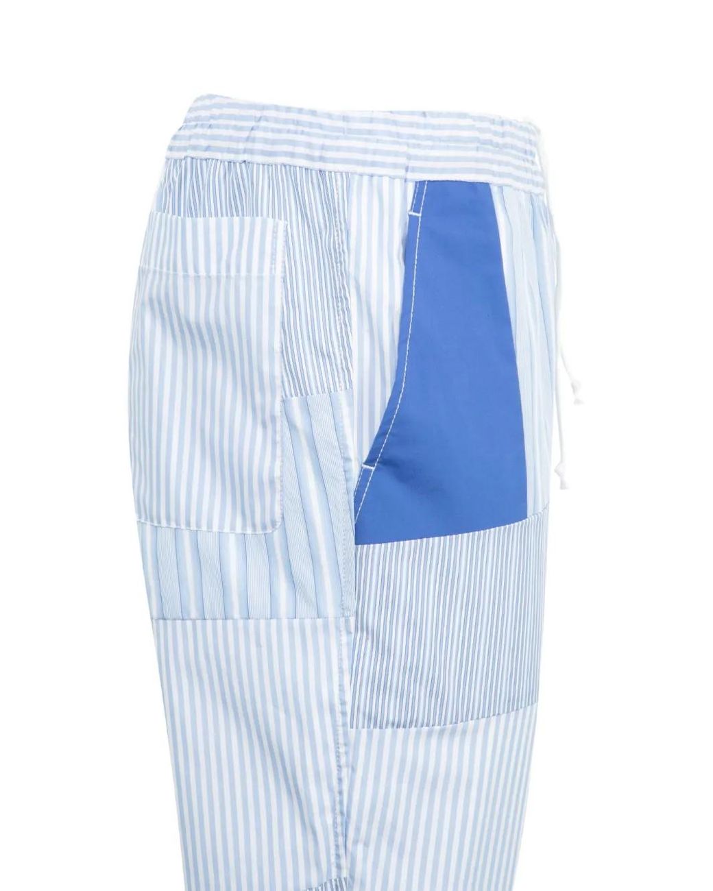 Comme des Garçons Blue Patchwork Trousers for men