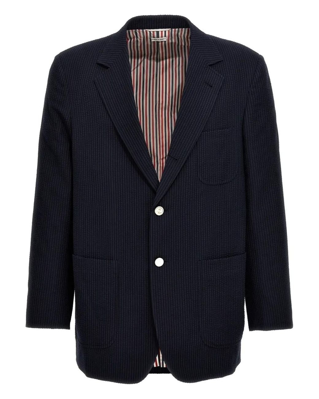 Thom Browne Gestreepte Blazer in het Blue voor heren