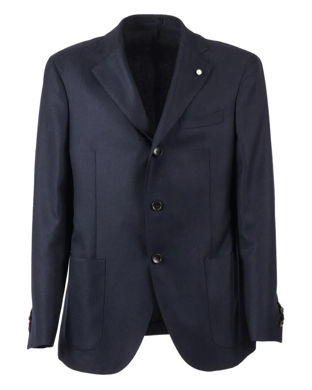 Luigi Bianchi Blue Button Blazer for men