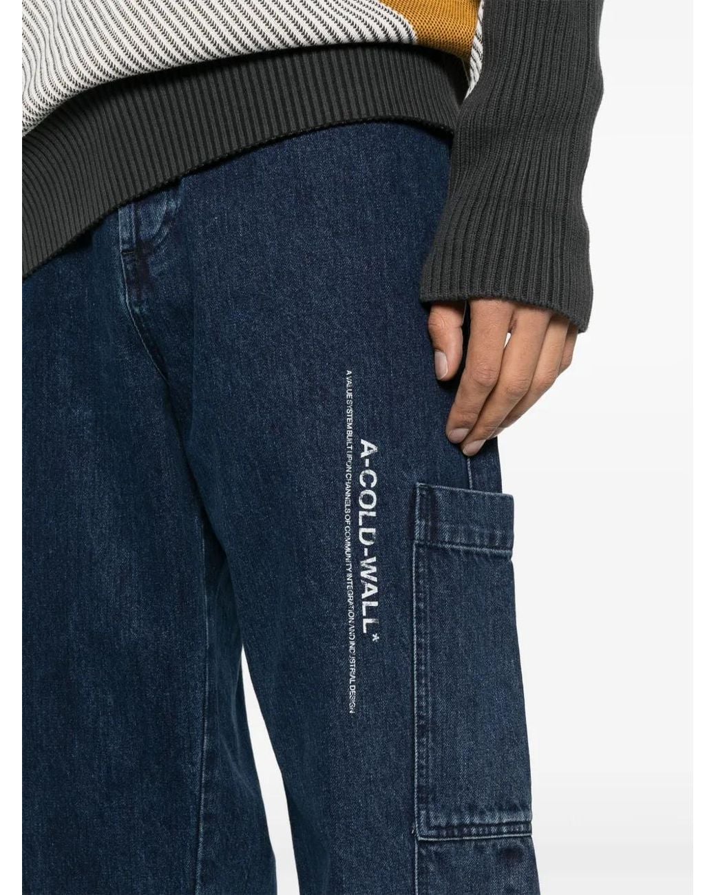 Jean Ample À Logo Imprimé A_COLD_WALL* pour homme en coloris Blue