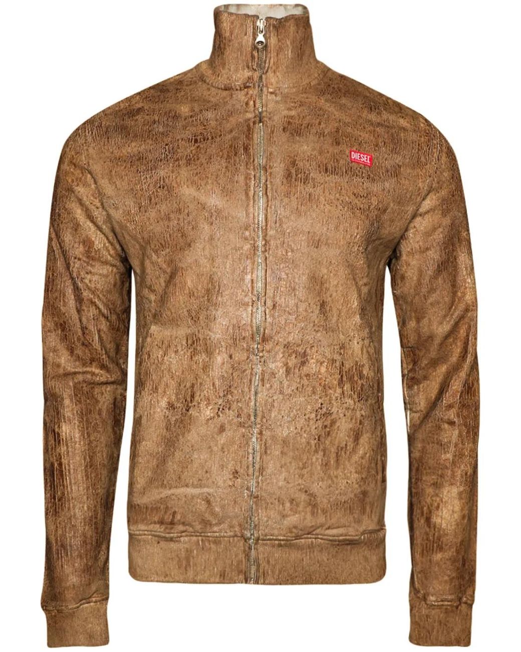 DIESEL Brown S-Nyce Logo-Patch Bomber Jacket for men