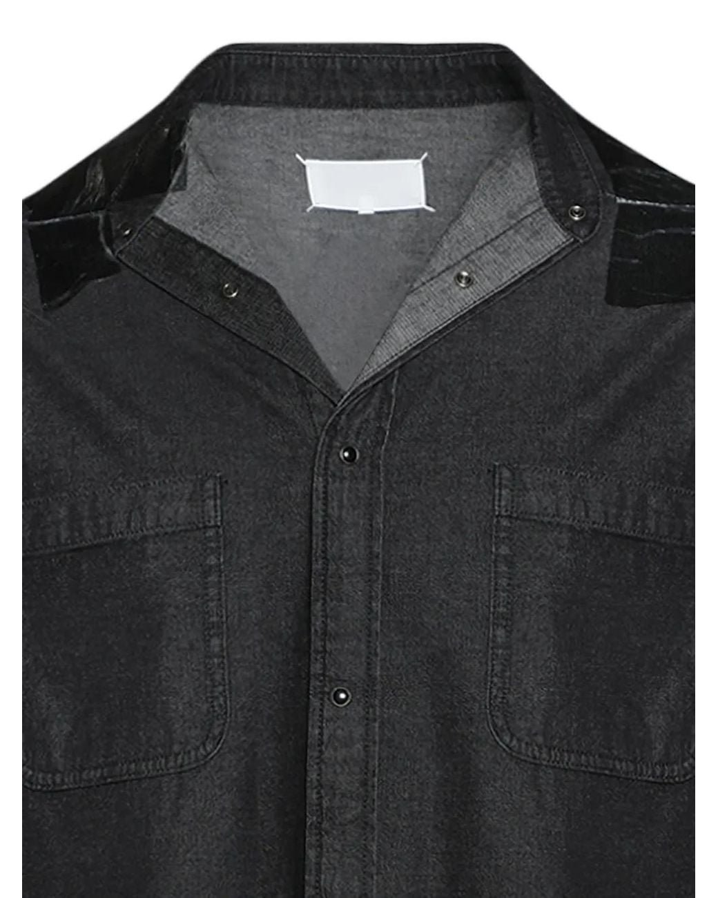 Maison Margiela Black Patch-Pocket Shirt for men