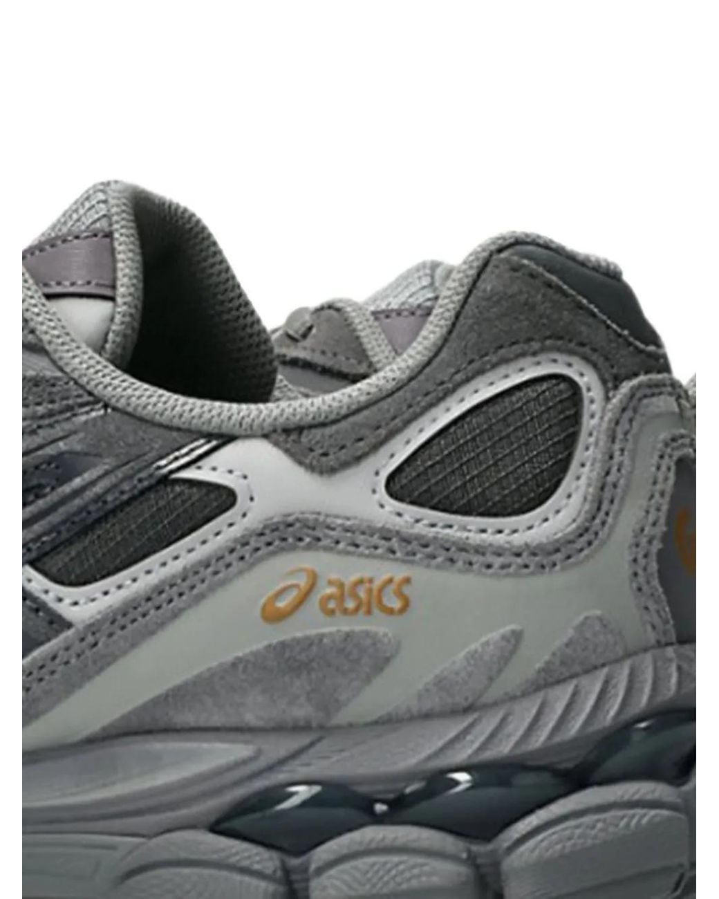 Asics Gray Sneakers Gel-Nyc Leather Upper Trainers