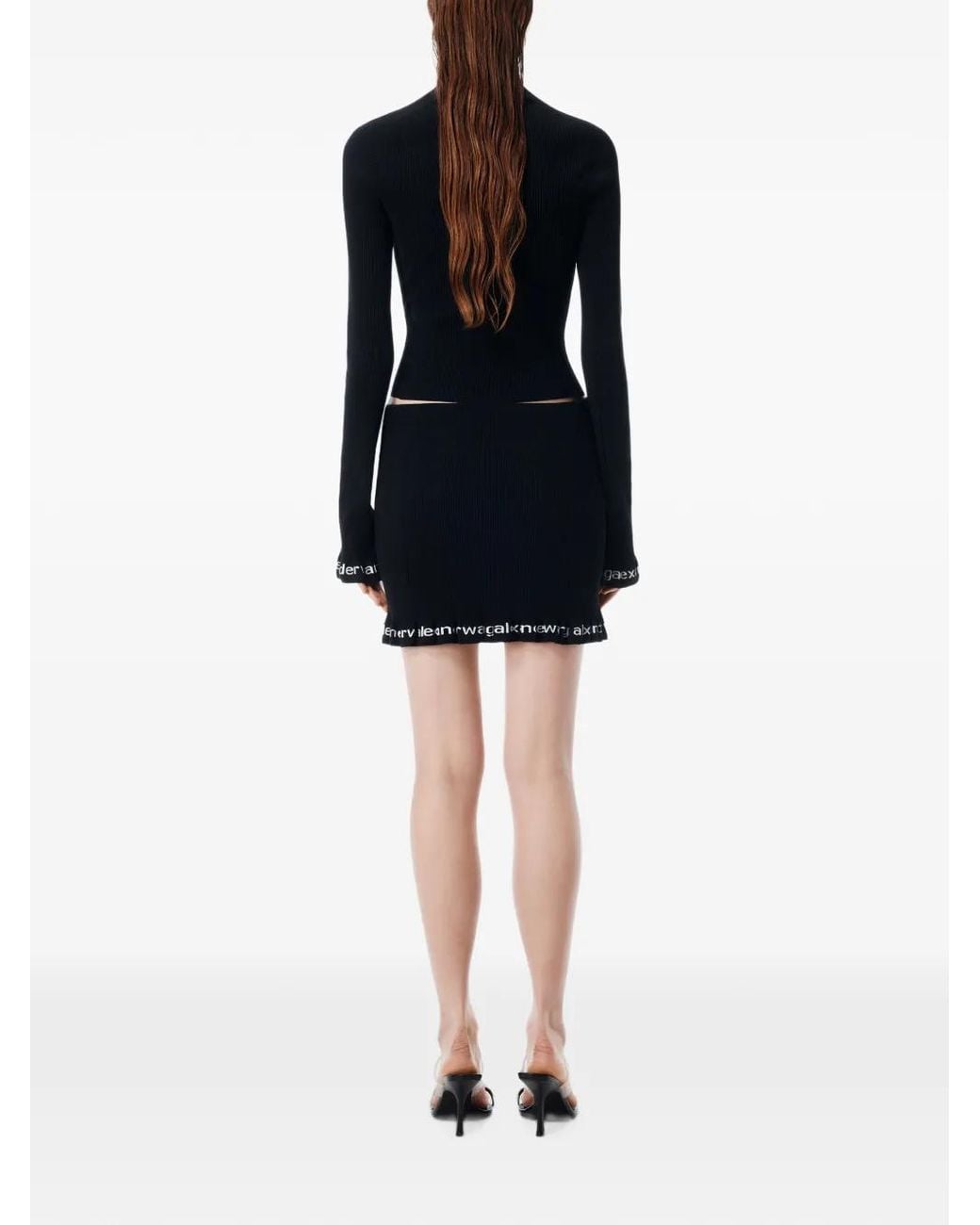 Alexander Wang Black Sleek Comfort Mini Skirt For