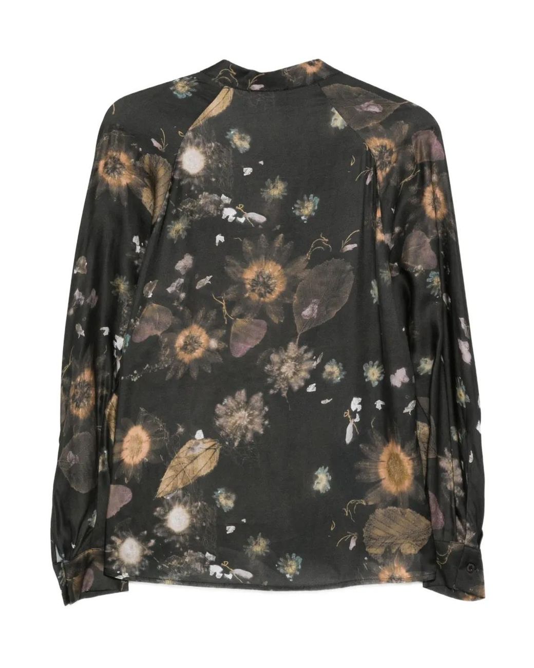 Semicouture Black Floral-Pattern Top