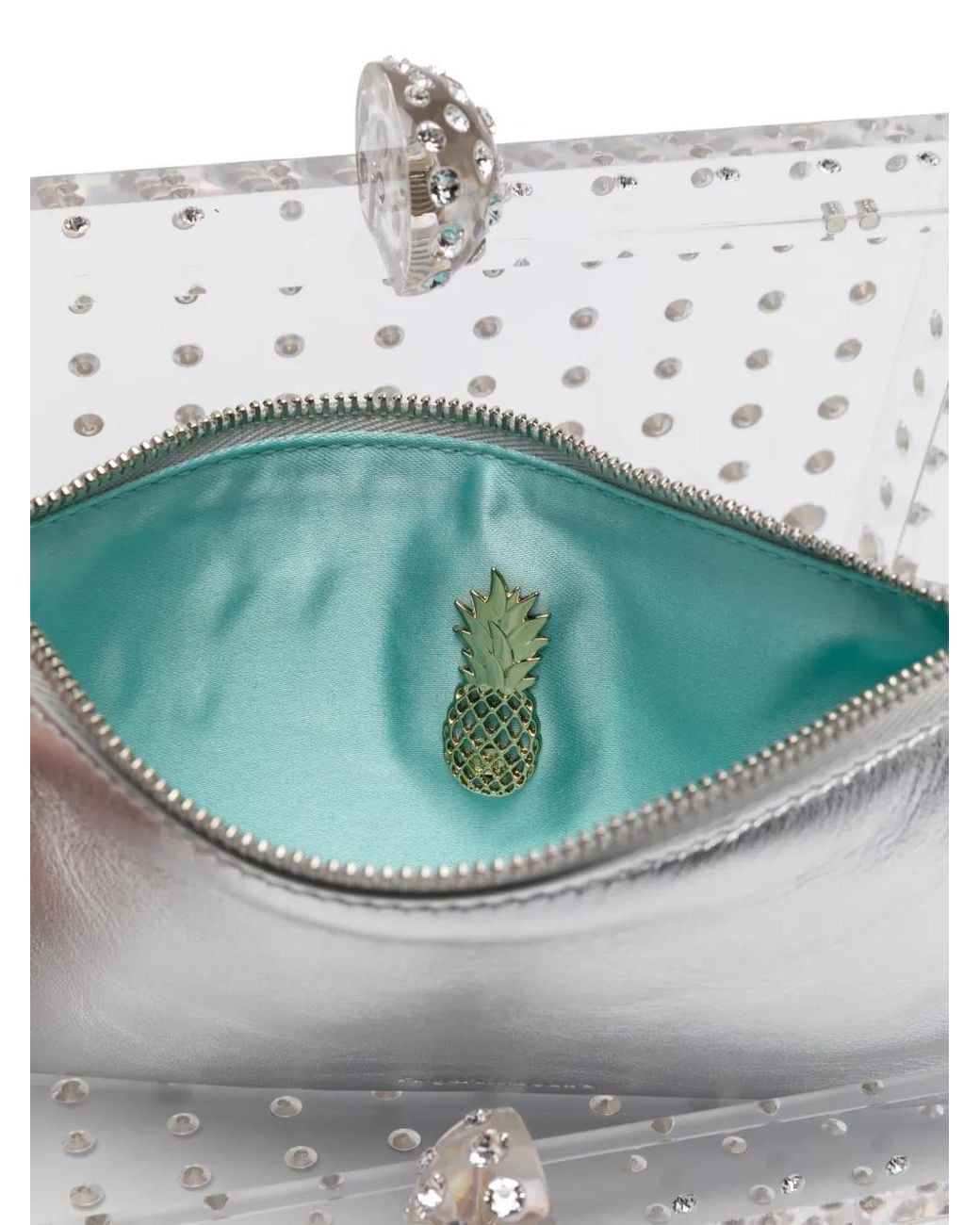 Aquazzura Gray Tequila Clutch Bag