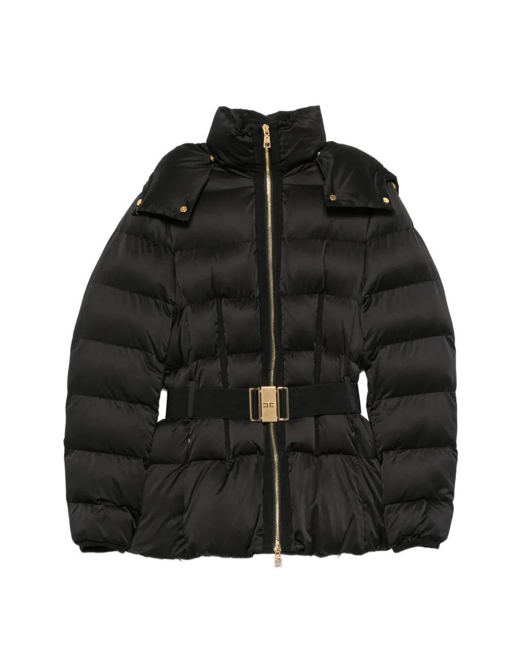 Elisabetta Franchi Black Short Down Jacket
