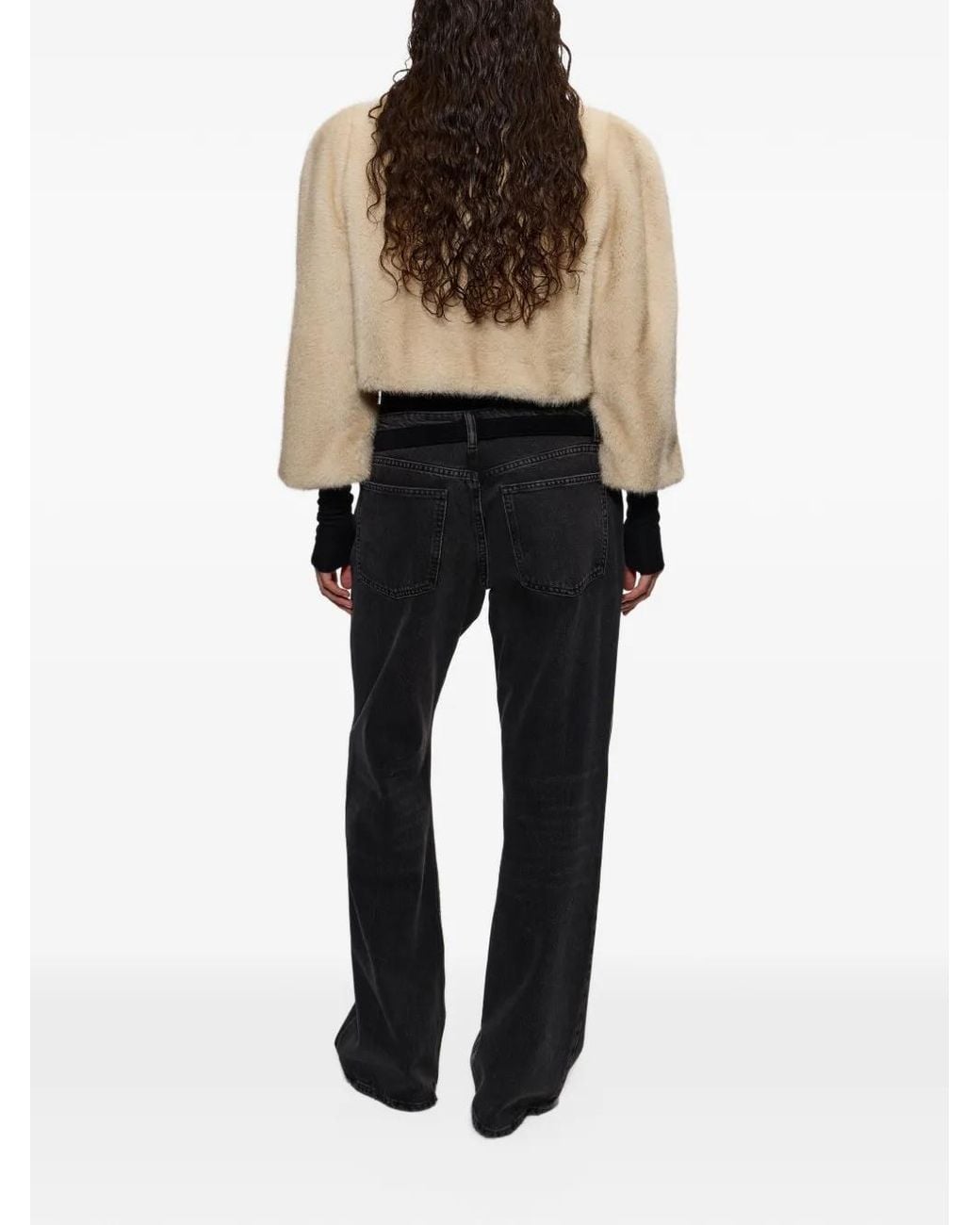 Stand Studio Natural Maaya Faux-Fur Jacket
