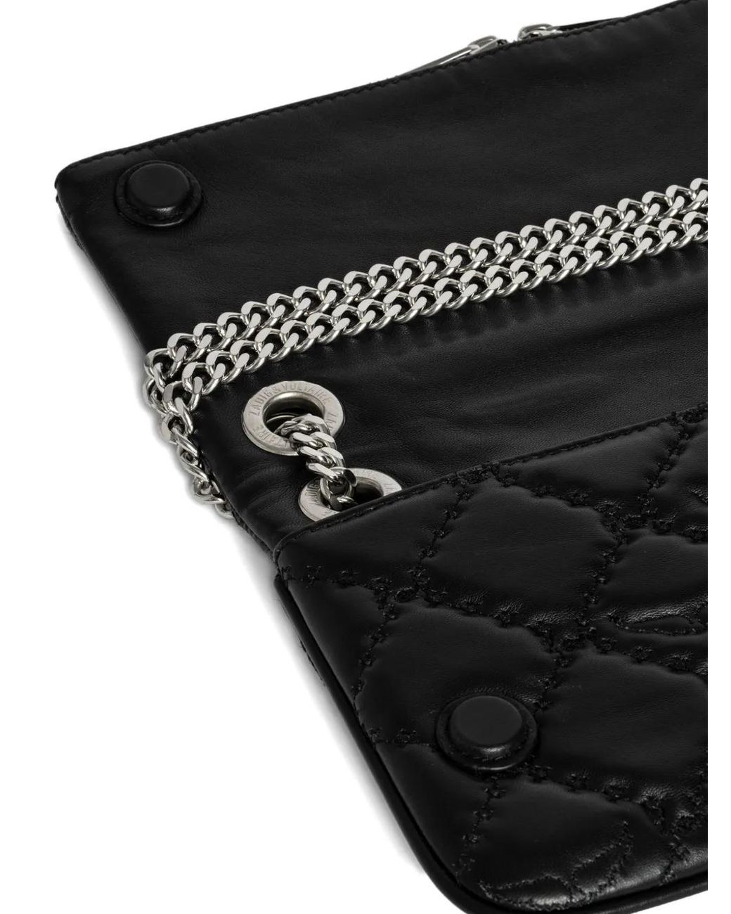 Zadig & Voltaire Black Rock Ii Quilted Monogram Clutch