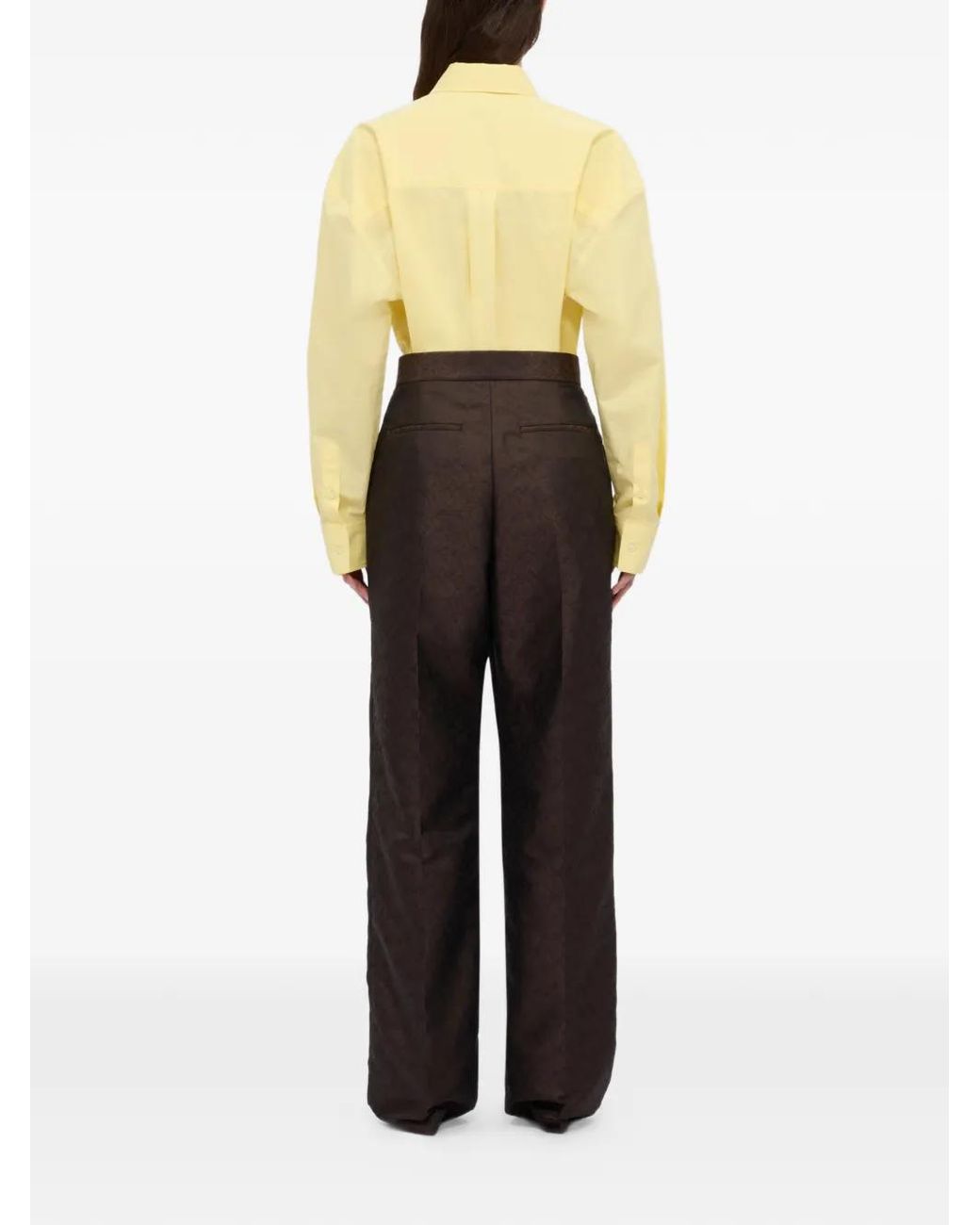MSGM Brown Patterned Trousers