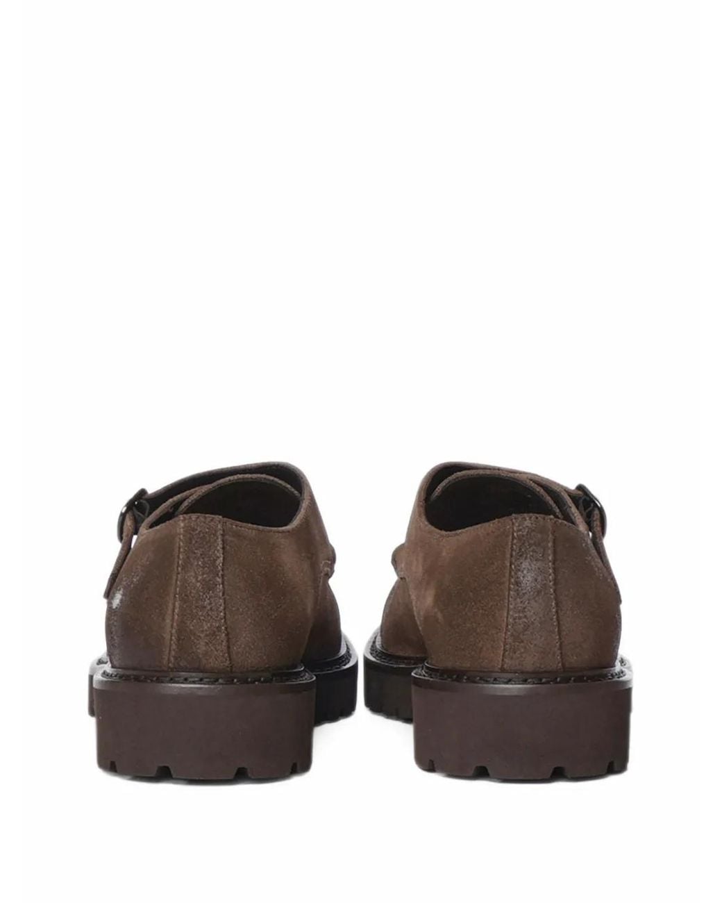 Doucal's Brown Double-Strap Monk Shoes for men