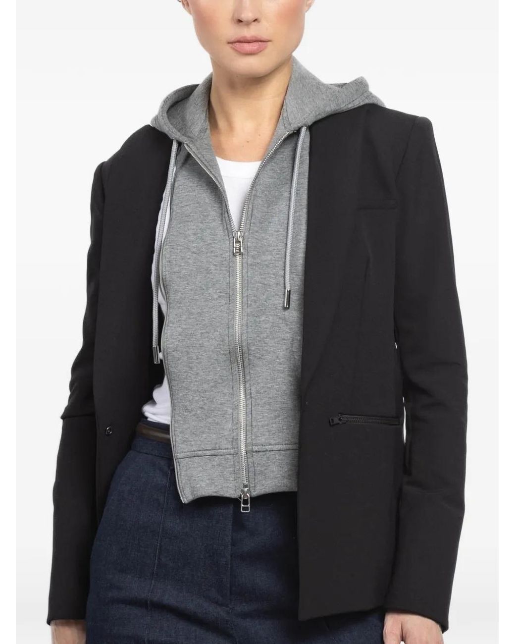 Veronica Beard Gray Oversized Hoodie Dickey